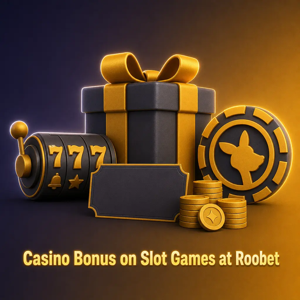 Roobet casino bonus for slot games: welcome offer, reload bonuses, and cashback promotions with terms and wagering details.