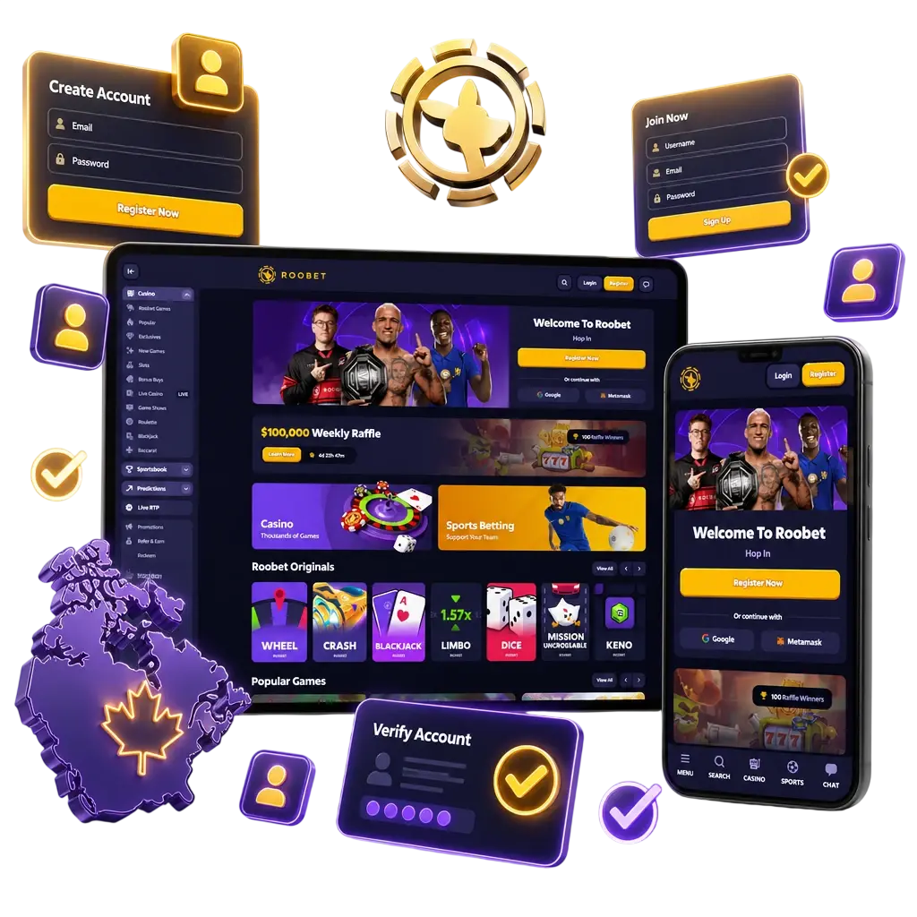 Step-by-step guide to registering at Roobet and claiming your welcome bonus in Canada