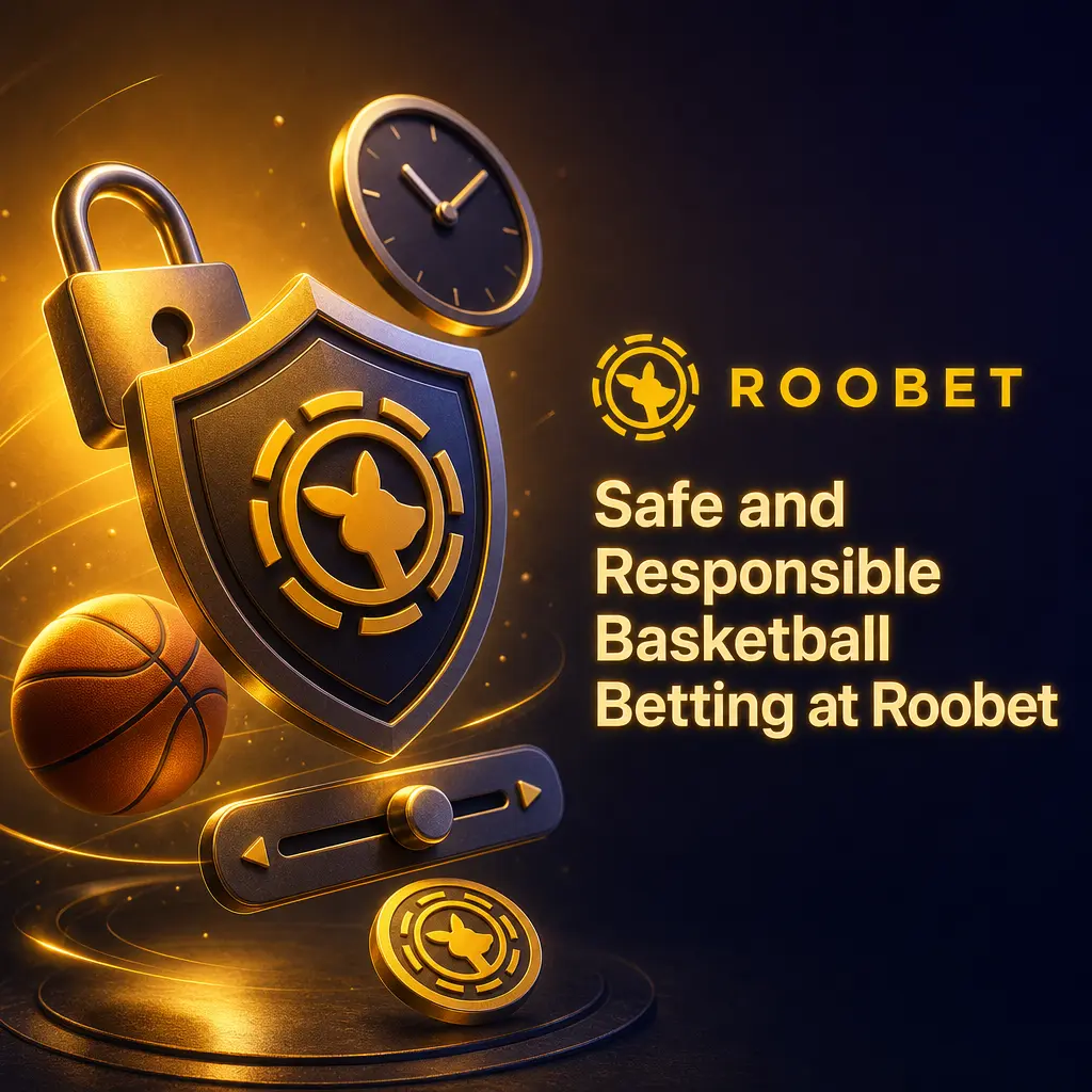 Roobet basketball betting safety tools: deposit limits, time-outs, self-exclusion, and identity verification for responsible play.
