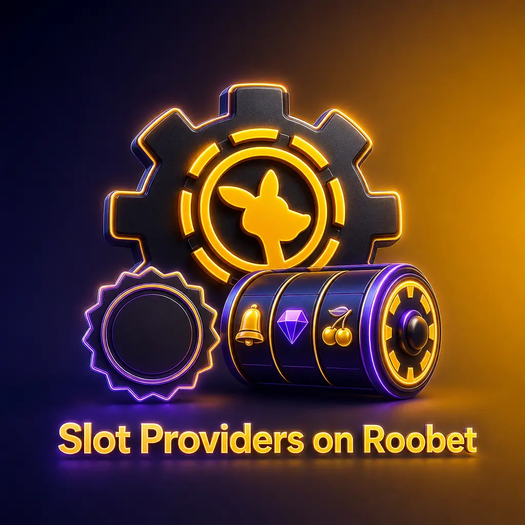 Roobet slot providers including Hacksaw Gaming, Nolimit City, BGaming, Evoplay, and other studios featured in the lobby