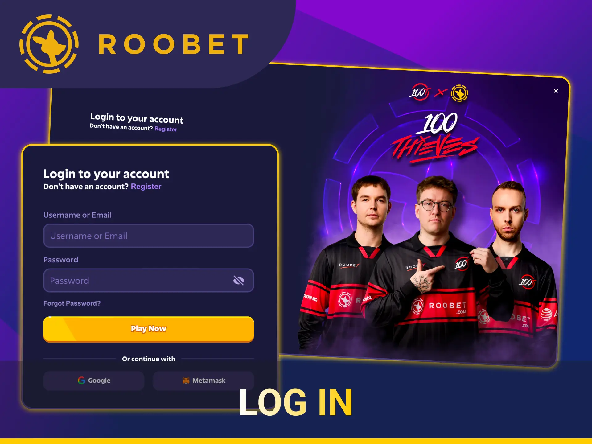 Access your profile securely on the Roobet Canada official website.