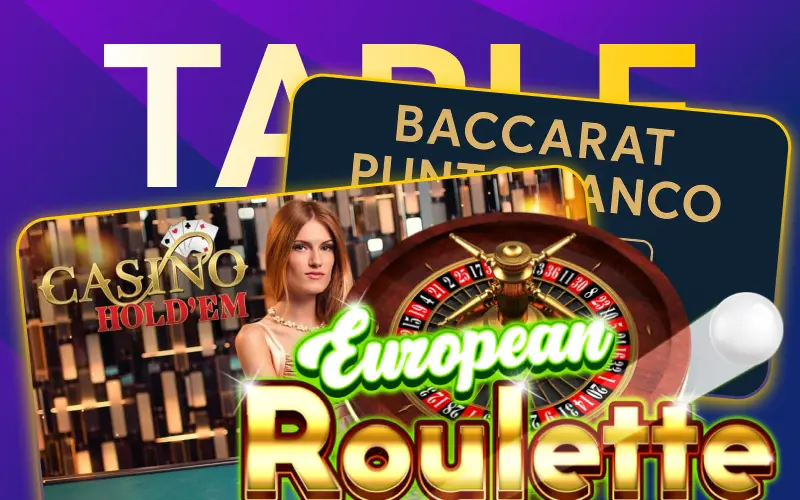Play classic Roobet table games including blackjack and roulette.